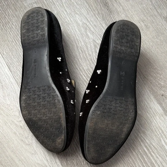 Birdies Black Loafers Rhinestones Gems Shoes Flats Size 9 - Picture 13 of 13